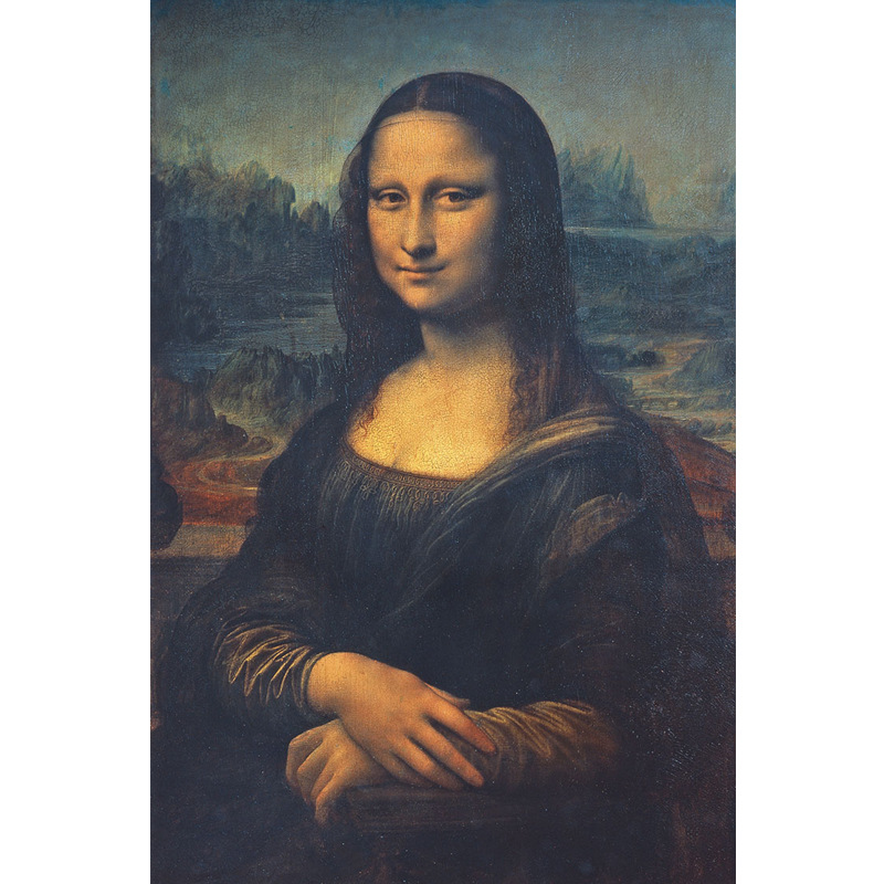 经典油画酒店会所装饰画软装油画达芬奇蒙娜丽莎世界名人油画画芯
