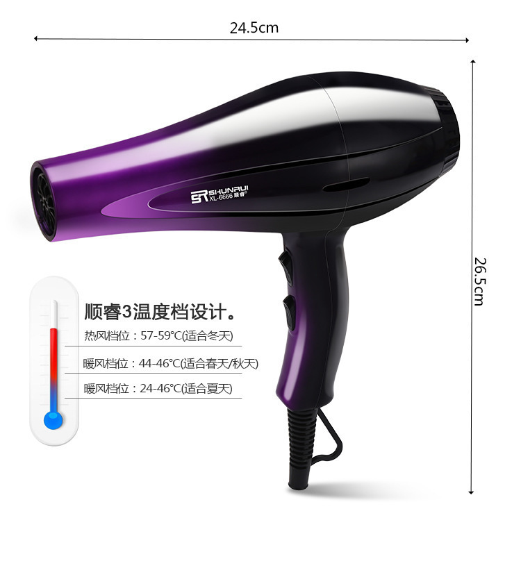 Hair Dryer High-Power Hair Salon Barber Shop Household Hot and Cold Electric Hair Dryer Mute Does Not Hurt Hair (I)