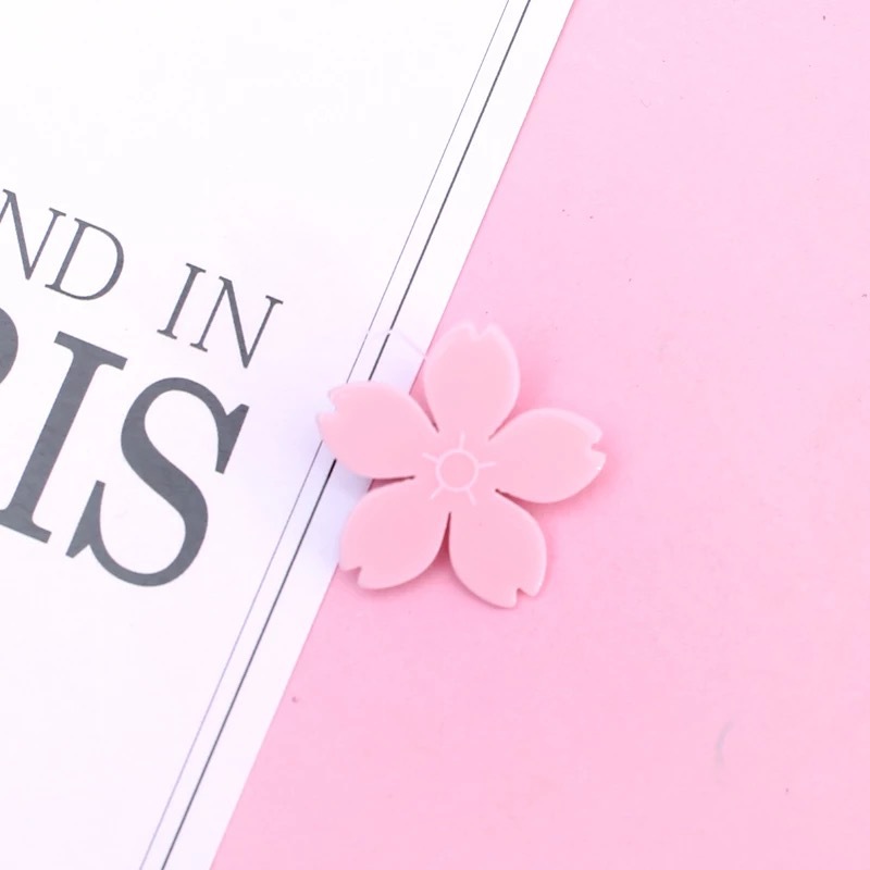 日韩发饰发圈发绳 樱粉色学生小饰品发夹边夹胸针徽章头饰发卡