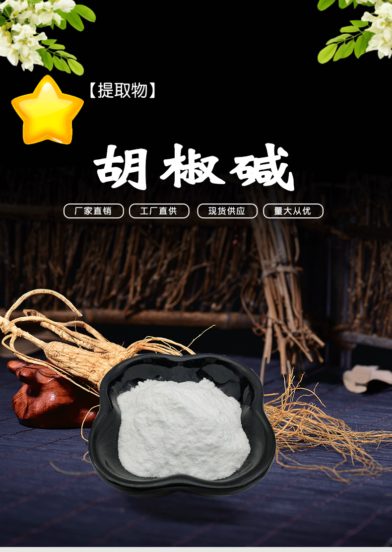 黑胡椒提取物 胡椒碱 黑胡椒粉 工厂直销 生产许可证全