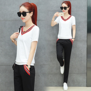 玉儿恋0110健身房运动套装女夏2018新款 健身服潮速干瑜伽服跑步专业