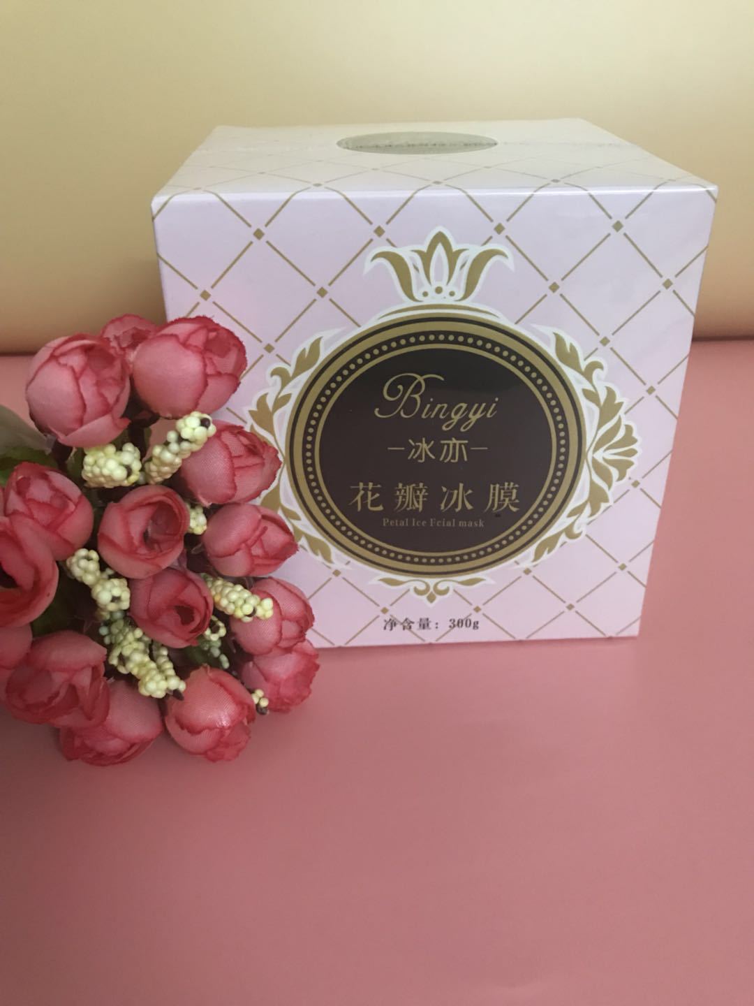 正品冰亦花瓣面膜冰亦花瓣冰膜保湿补水玫瑰软膜粉面膜粉批发代发