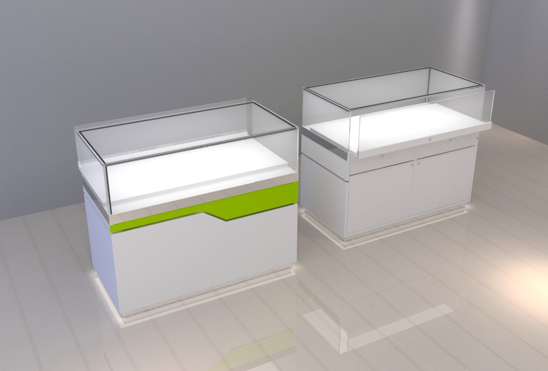 不锈钢透明样品玉器展示柜珠宝展示柜手办展示柜首饰柜台厂家定制