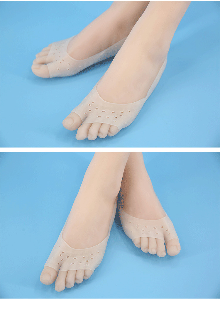 厂家批发 硅胶全脚防裂袜套凝胶保湿袜套后跟 足部硅胶隐形船袜套