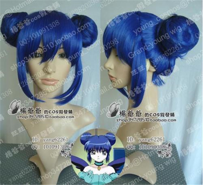 ebay wish 亚马逊跨境电商专供 cos 东京猫猫 蓝泽薄荷 动漫假发