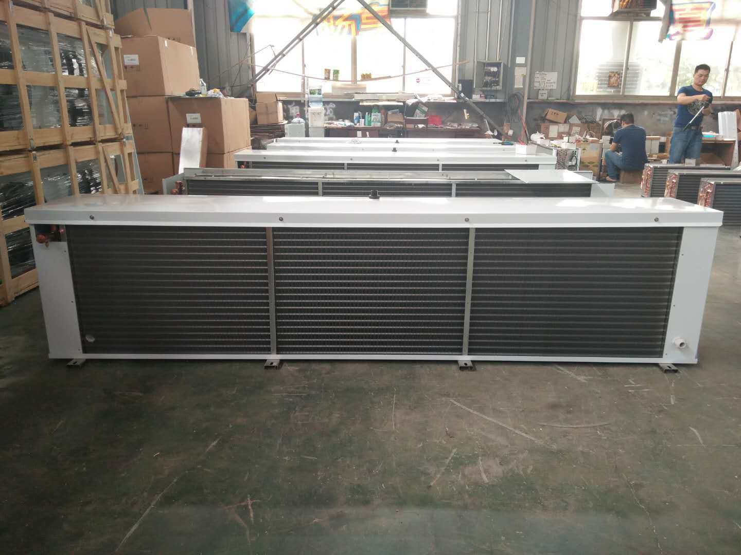 厂家直销 铜管铝翅片 蒸发器 空气能冷凝器