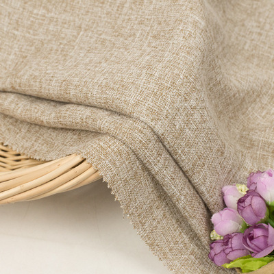 涤粘混纺仿麻竹节布 时尚女装服装面料 涤粘混纺布料 现货