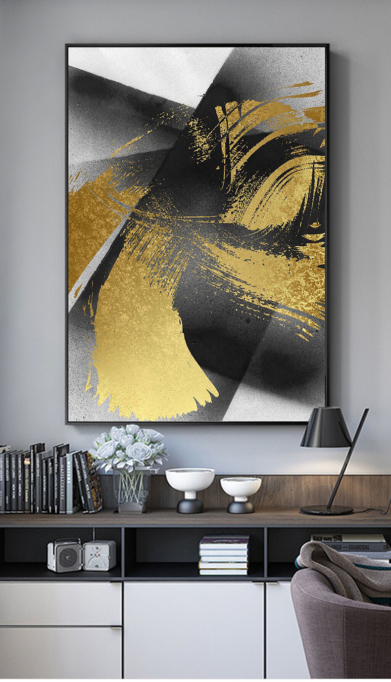 现代抽象装饰画玄关走廊过道纯手绘油画餐厅壁画北欧客厅背景墙画