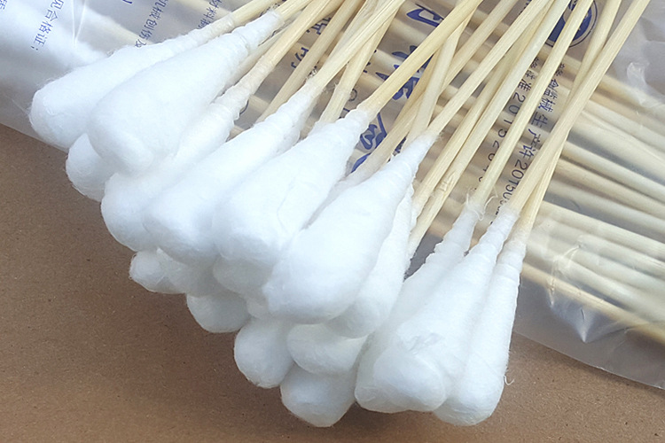 医用妇科棉签 大头棉签 25cm 灭菌消毒棉签棒 一次性医用耗材批发