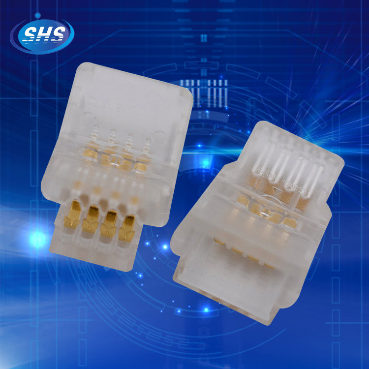 5成交5940条滴胶dj4p10mm线对板裸板se灯带免焊连接器