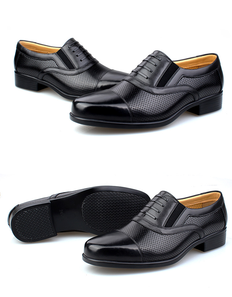 正品夏季网眼透气镂空07b三接头皮凉鞋男军官制式正装功勋凉皮鞋