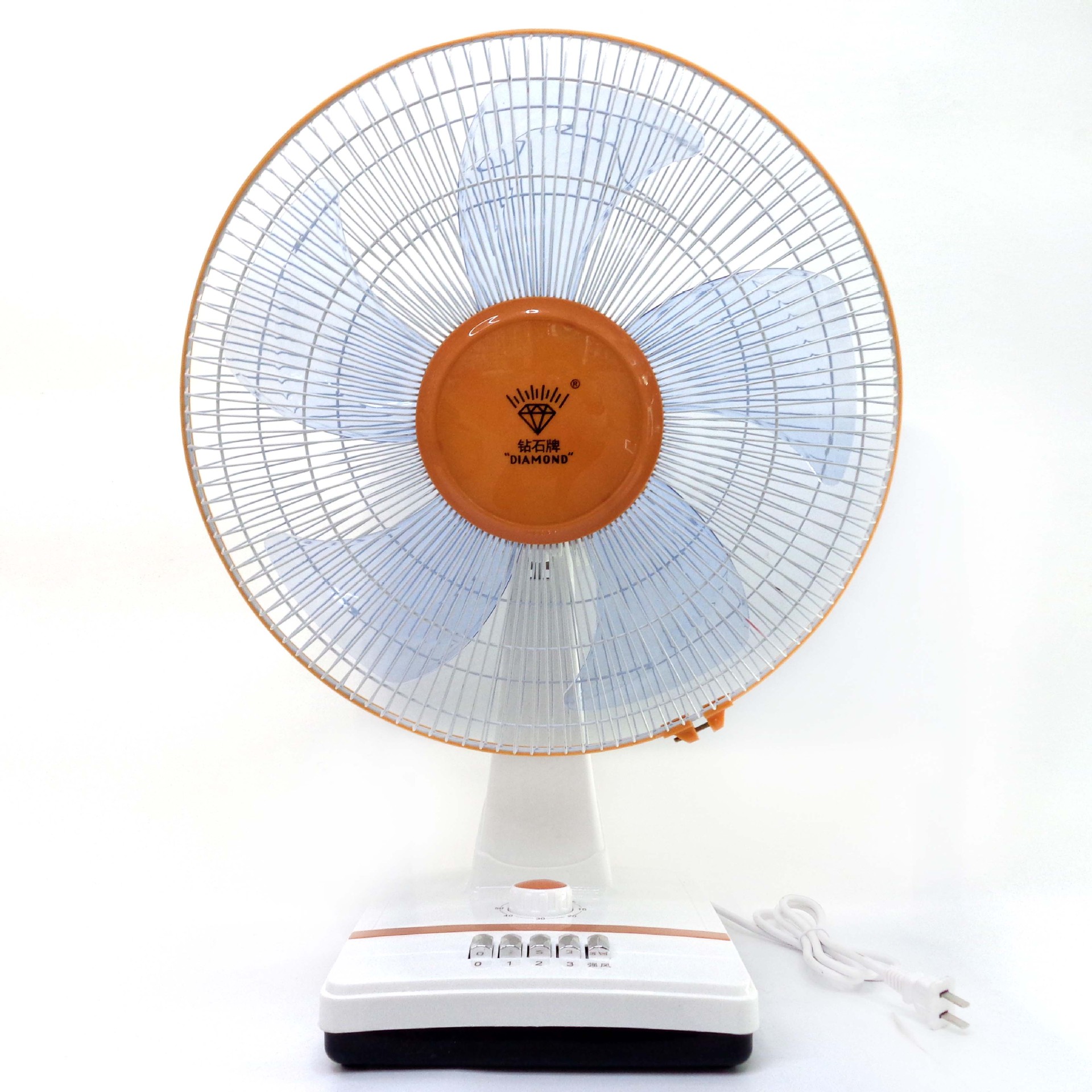 钻石牌台扇宿舍办公室风扇16寸摇头定时家用台式电风扇礼品特价