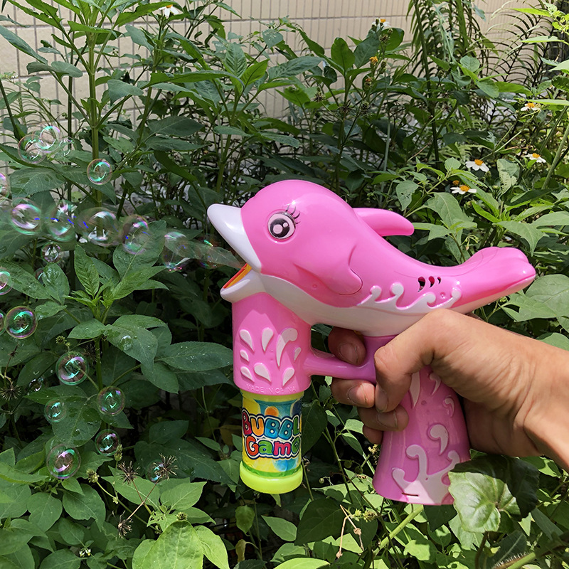 大号电动自动吹泡泡海豚泡泡枪玩具照相机造型卡通灯光音乐