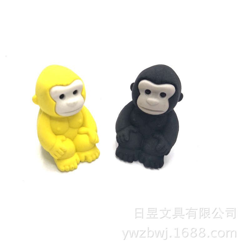 3d立体组合大猩猩造型橡皮擦 学生用兼玩具性涂改用品 猩猩橡皮