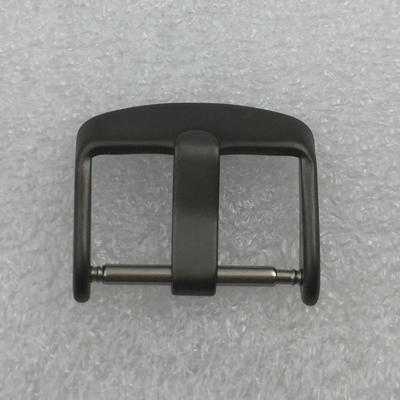 厂家直供18mm不锈钢哑光枪色表带扣 钟表配件手表扣硅胶表带针扣