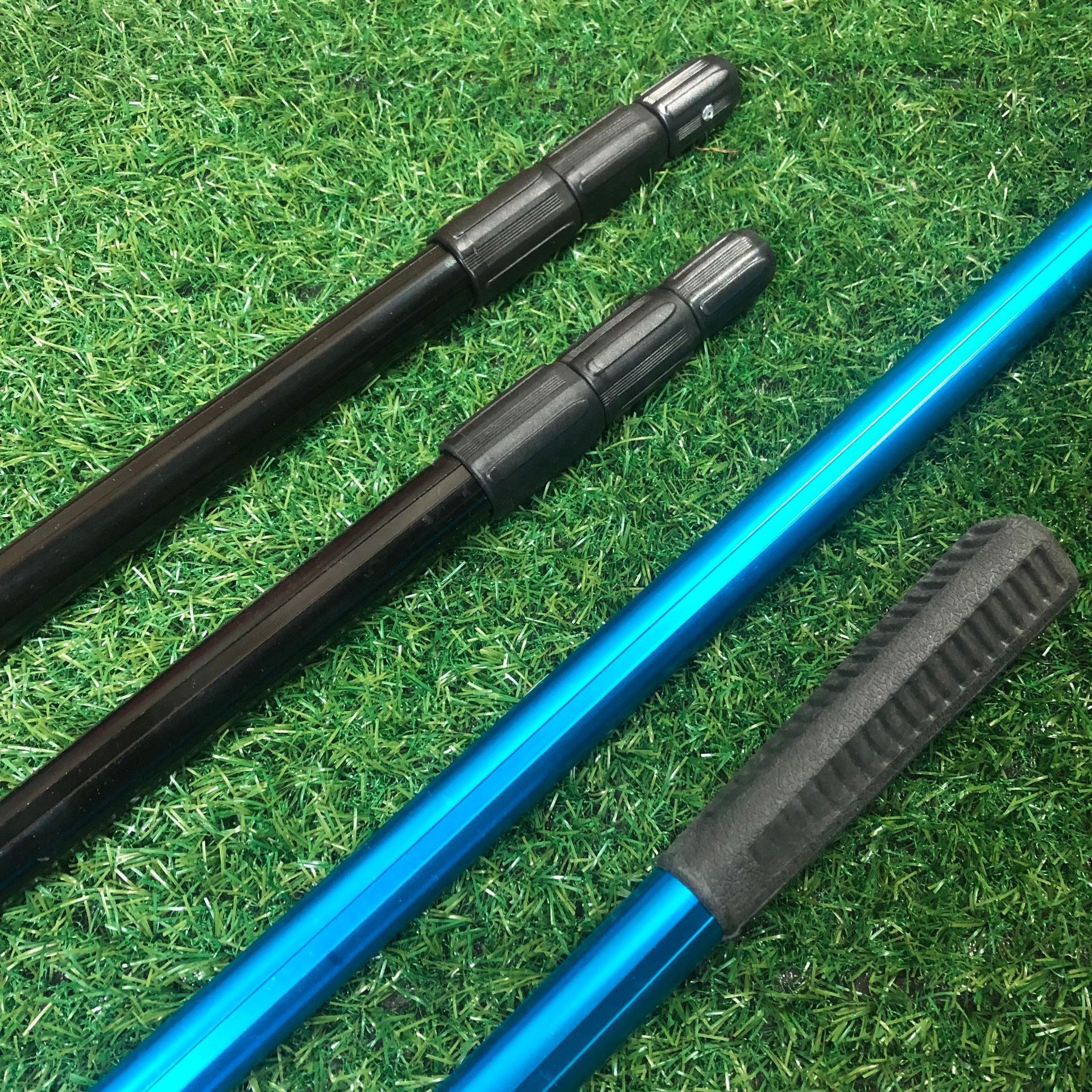 厂家批发加粗铝合金抄网杆大物抄网鲟鱼杆渔具配件批发彩色加粗