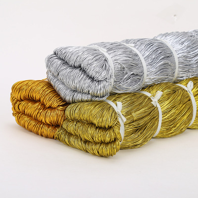 金银色弹力绳丝线 吊牌线饰品礼物装饰1.5mm低弹力圆细绳厂家直销