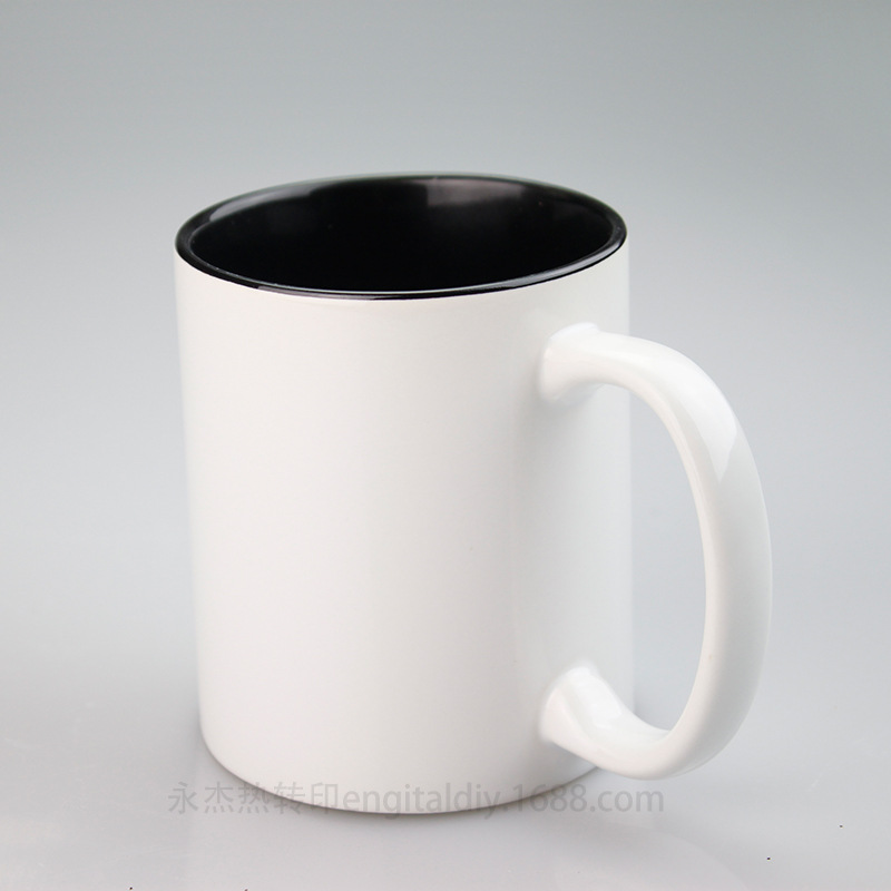 11Oz Inner Color Cup Thermal Transfer Printing Coating Cup Wholesale Color Cup Ceramic Cup Mug DIY Customized Factory Direct Sales