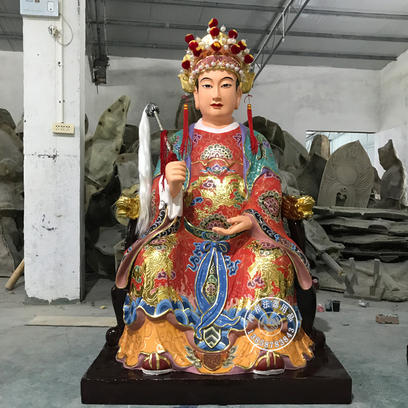 优质树脂彩绘白马将军神像 黑面将军 白面将军神像厂家供应