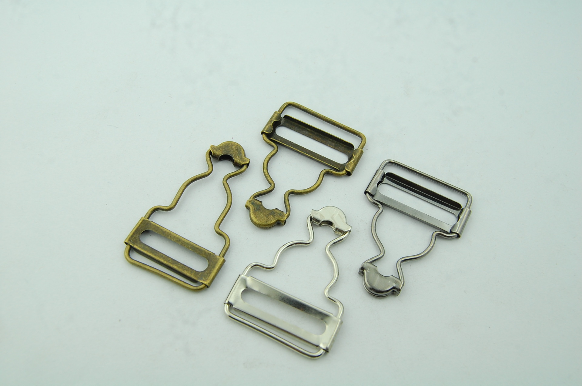 不锈钢金属鸭嘴夹箱包长方鸭嘴扣镀镍五金背带夹定做