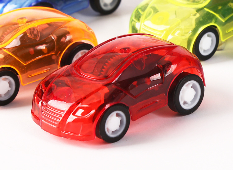 糖果色迷你回力小汽车透明回力小车地摊玩具赠品小玩具9