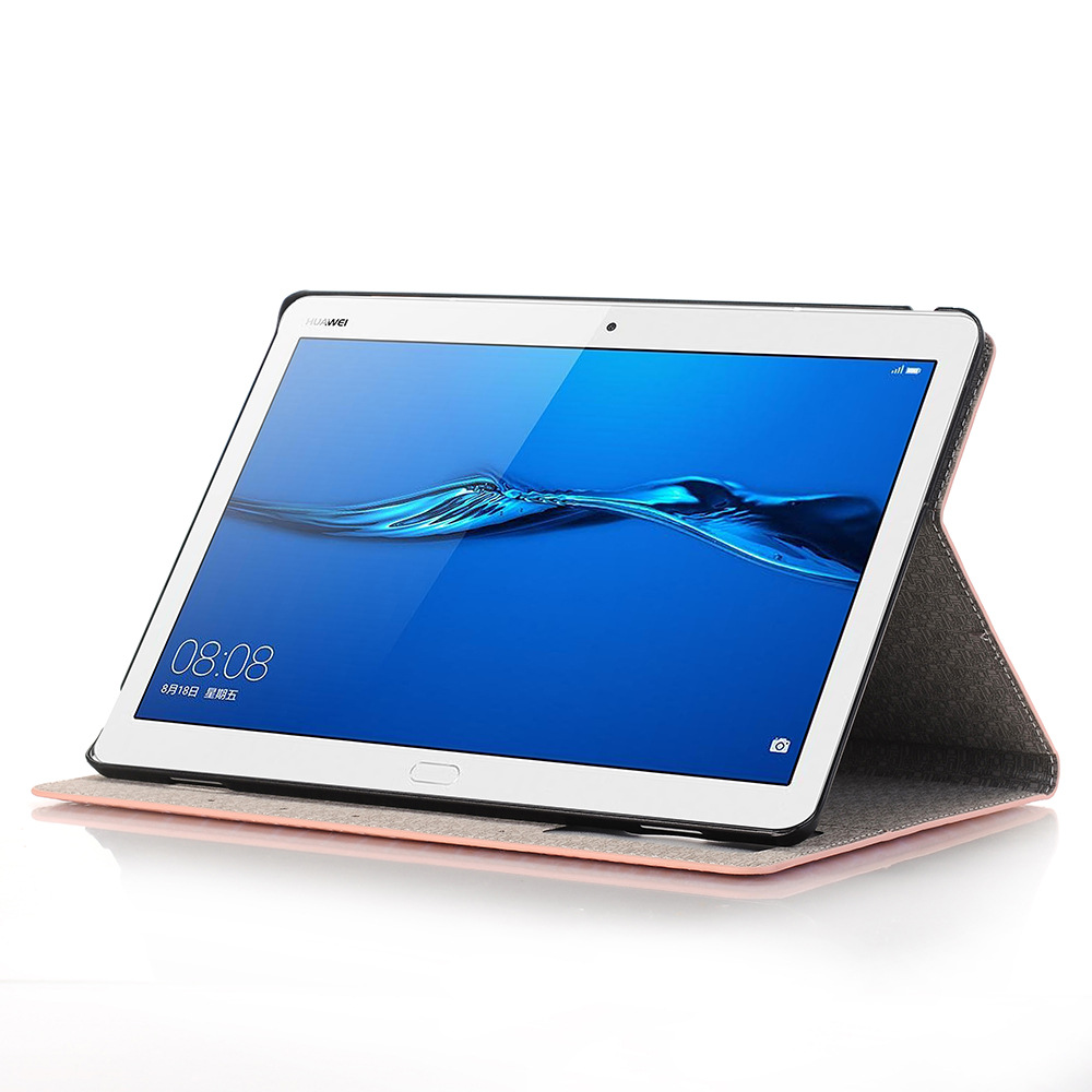 适用华为平板m5 10.8寸皮套 商务鳄鱼纹插卡支架保护套 m3 8.4寸