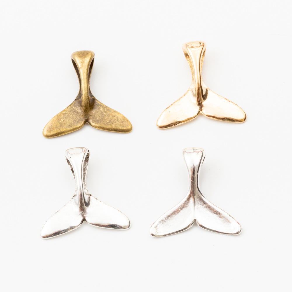 diy合金饰品配件 复古 三色可选 鲨鱼尾巴 手工配件材料 5906