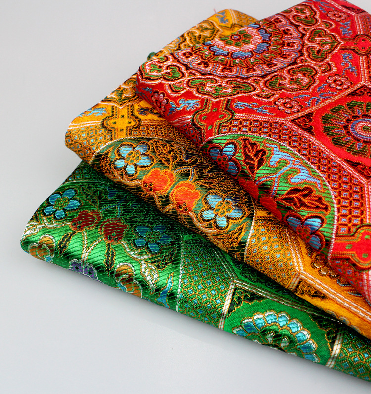 藏式布料藏式窗帘桌布面料藏服藏布布料定制织锦缎云锦布料