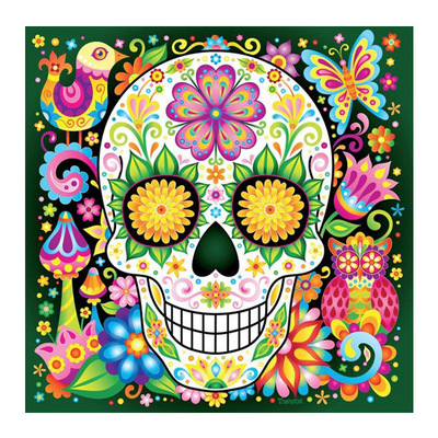 5d钻石画彩色骷髅 外贸新款满钻定制厂家批发定制钻石十字绣