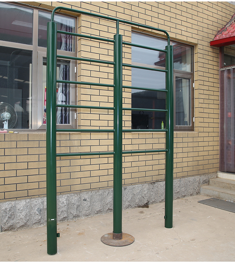 户外健身器材助木攀爬器 室外健身肋木架双间肋木塑木健身路径