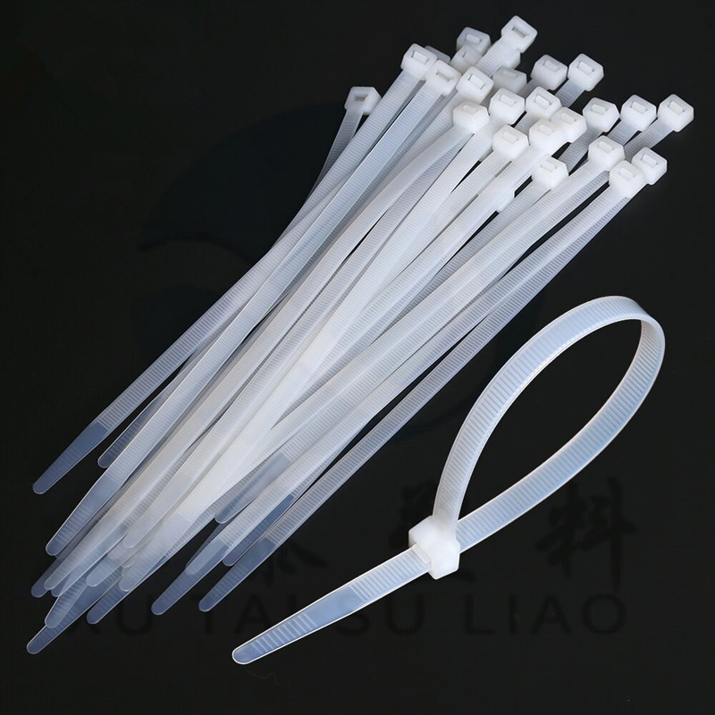 批发尼龙扎带8450白色塑料扎带耐高温耐寒塑料绑带束线带