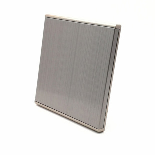 家用空白面板86型家装墙壁暗装开关插座不锈钢银色拉丝面板盖板