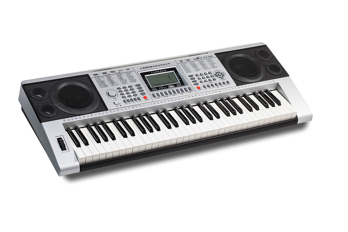 新韵332电子琴61键成人儿童初学多功能智能教学演奏力度键盘xy332