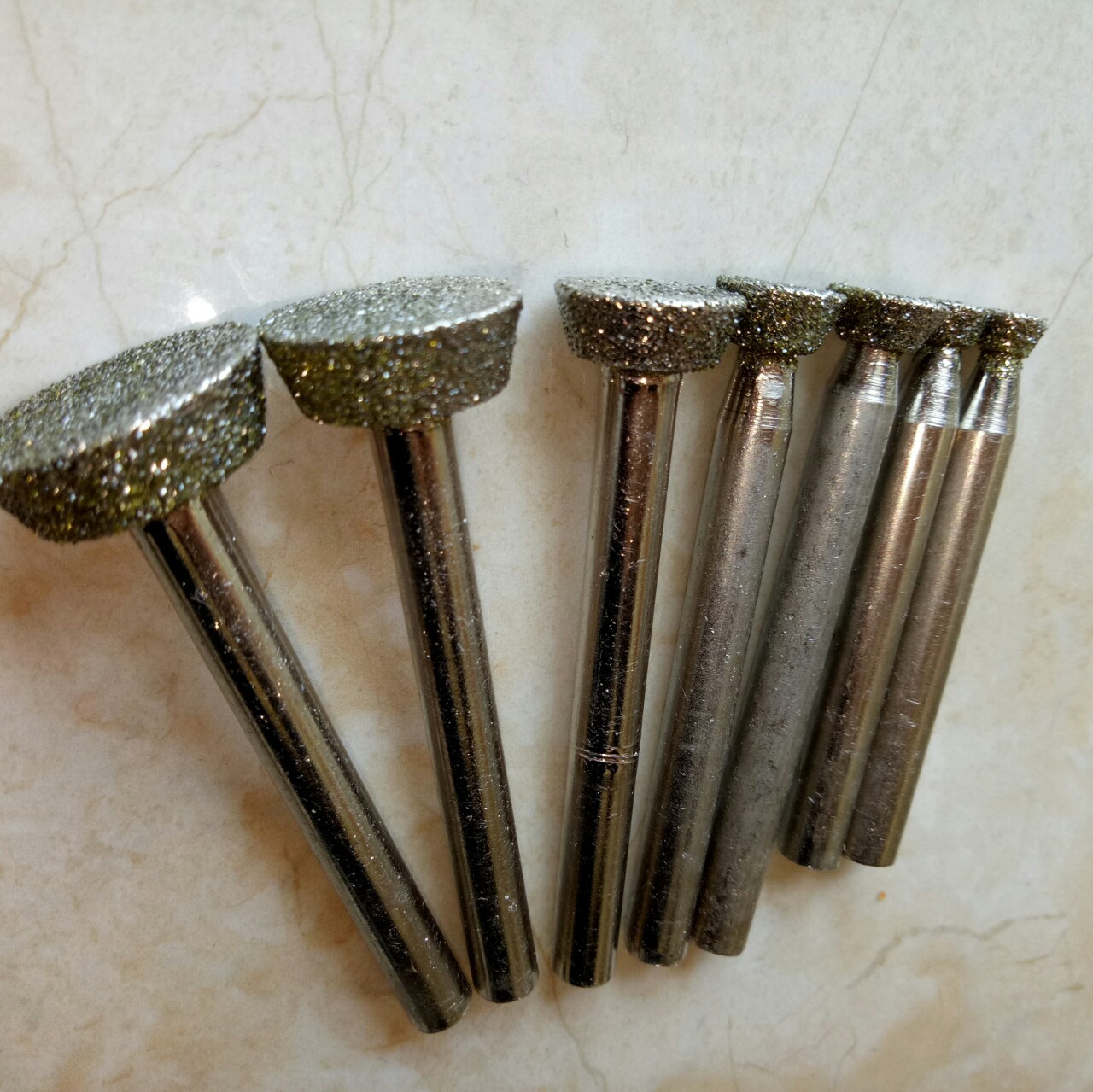 电镀金刚石磨头石材玉石雕刻打磨去皮工具电摩马蹄稍压铊柄6