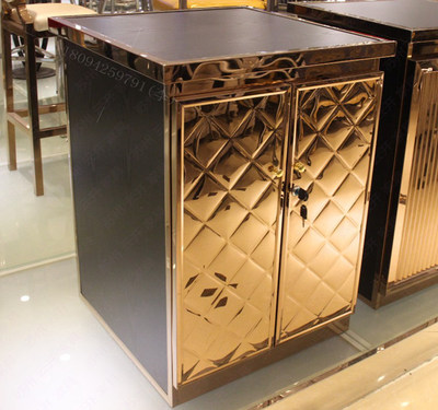 ktv点歌柜子不锈钢点歌台功放柜玫瑰金音响功放机柜厂家直销现货