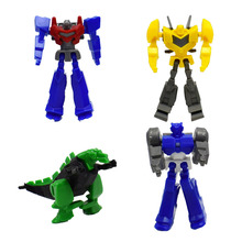 混发4款迷你拼装机器人恐龙积木玩具装扭蛋的小玩具批发