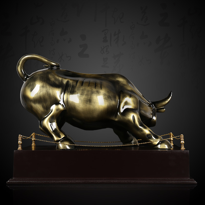 开光招财华尔街牛摆件大号公司办公室老板桌面装饰品店铺开业礼品