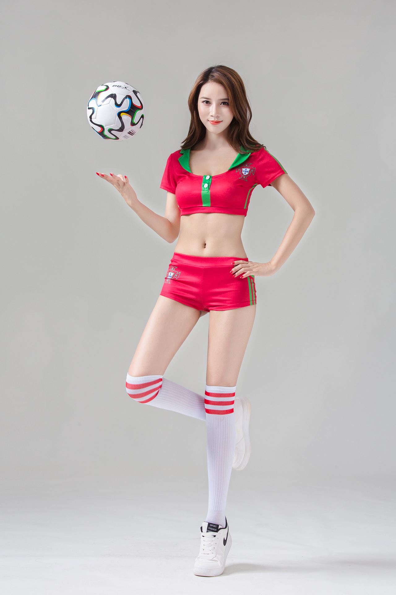 新款多国欧洲杯啦啦队服世界足球宝贝性感分体成人女球衣厂家批发