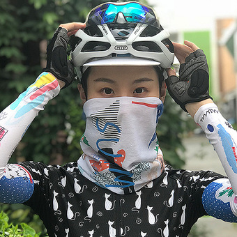 骑行户外头巾无缝男女山地车装备百变围脖单车面罩魔术面巾防晒uv