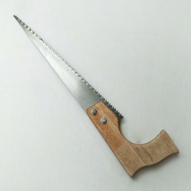 手动鸡尾锯 木柄带锯条钢锯子木工锯 家用园林修剪手工锯子批发