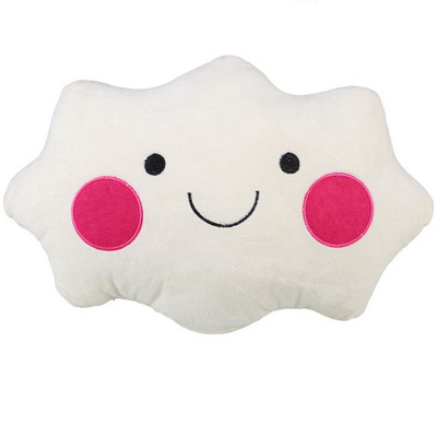 表情云朵抱枕毛绒玩具卡通白云汽车靠垫颜文字微笑彩云坐垫定制