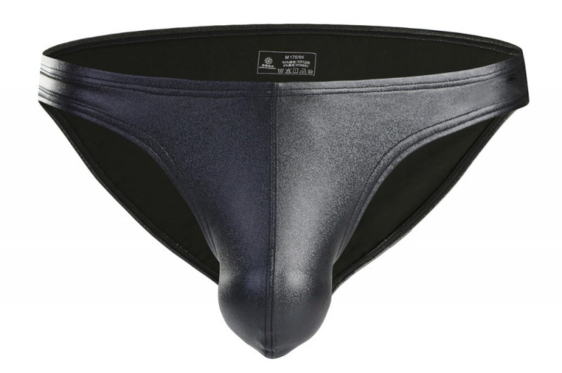 男士内裤 外贸欧美 时尚性感 漆皮仿皮 表演夜店男士三角裤br1162