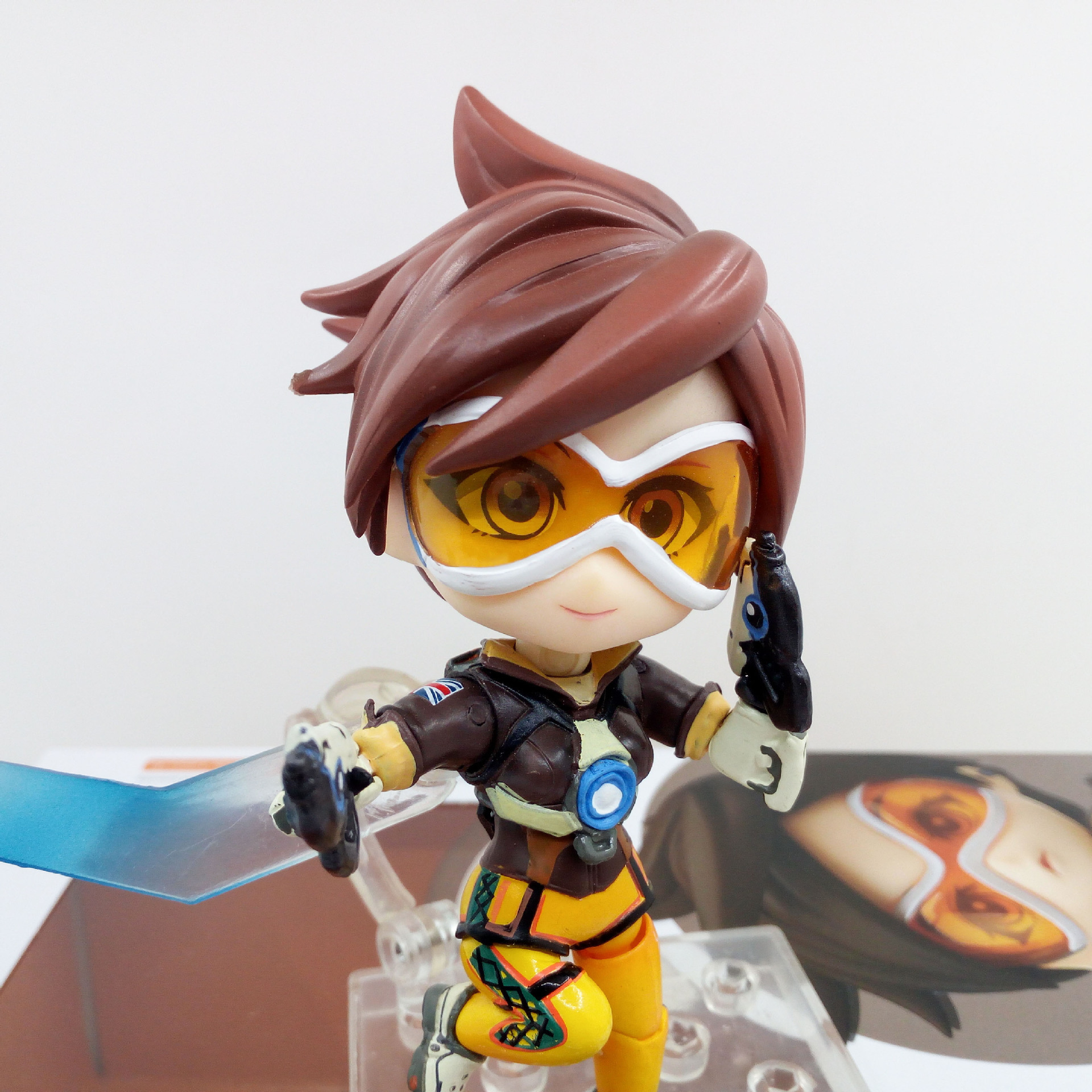 西木动漫手办 守望先锋 q版可换脸猎空 粘土人 手办