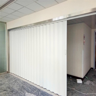 pvc折叠室内门浴室伸缩隔断推拉门百叶商铺衣柜卫生间透明家用门