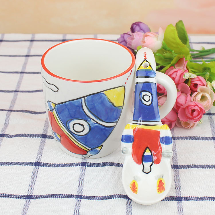 Cute Cartoon Cute Children's Cups Ceramic Mug Creative Office Breakfast Cup Milk Cup Coffee Cup