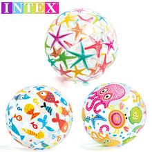INTEX儿童早教游泳训练沙滩球 塑料球 三种图案花色水上玩具水球