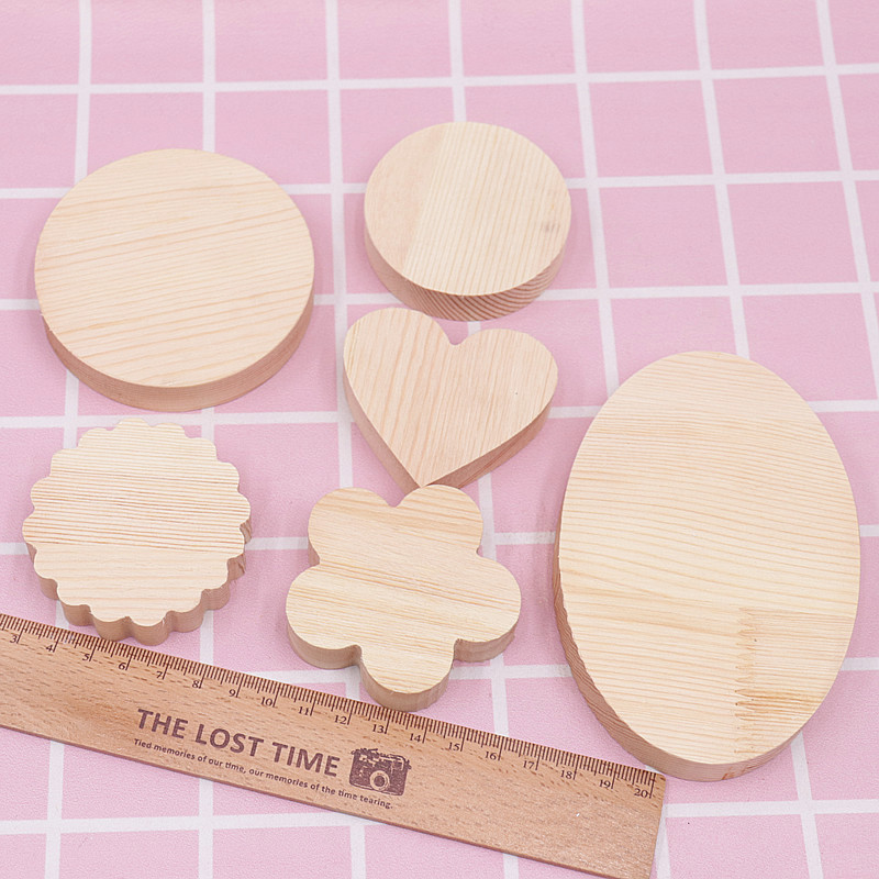 超轻粘土松木手办底座 木桩底座 diy木片底座 原木片人偶制作底座