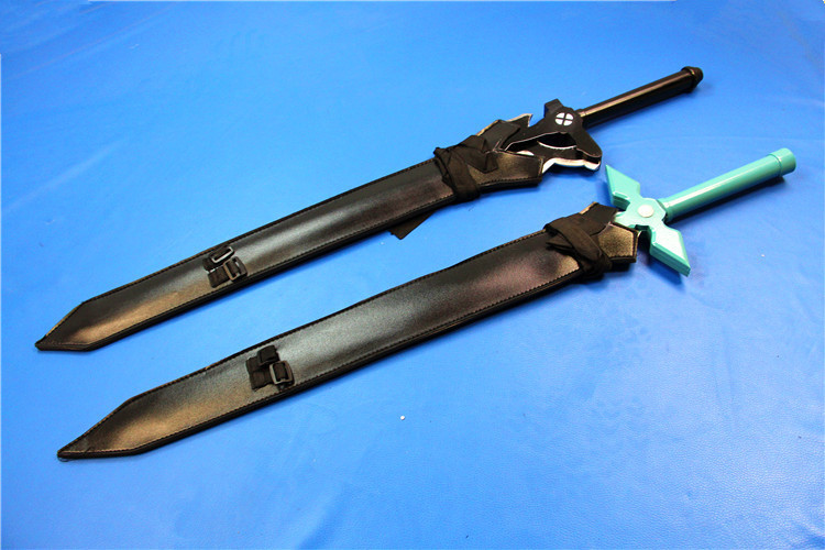 动漫周边cosplay 剑神域道具武器 木制 阐释者逐暗者 皮套未开刃