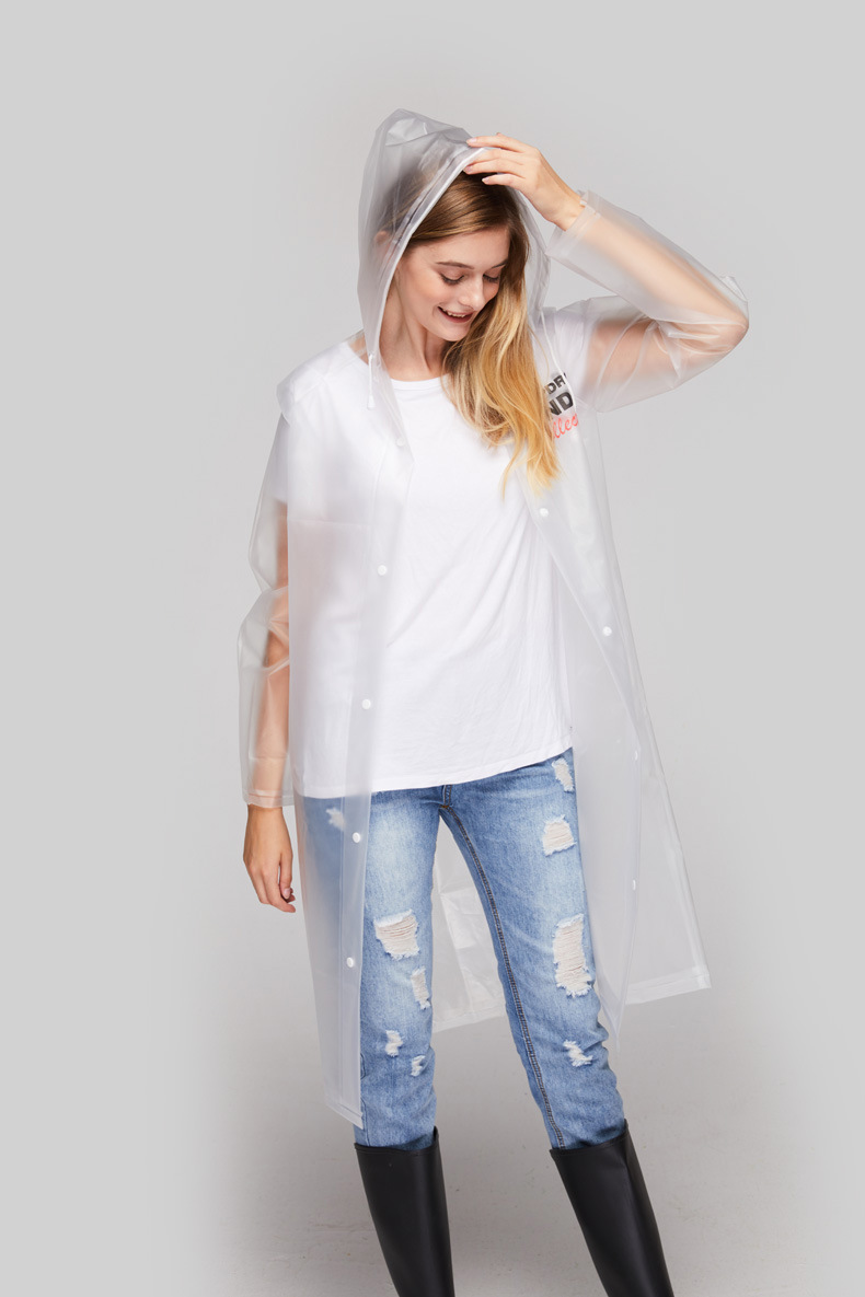 成人雨衣女徒步户外透明雨披长款带袖质感气质连体单人雨衣斗篷