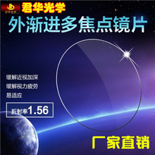 1.56非球面加膜内外渐进智能多焦点镜片近视防疲劳树脂镜片可定制